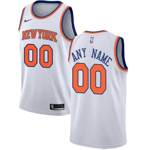 Mens Nike New York Knicks Customized Authentic White NBA Association Edition Jersey